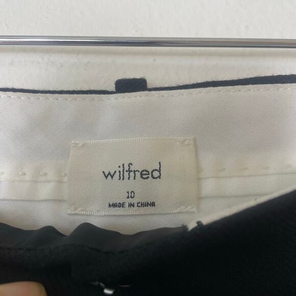 WILFRED Author Pant Trouser High Waist Wide Leg BLACK size 10 - Picture 4 of 6